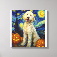 Goldendoodle Chien Mignon Halloween Jack O Lantern