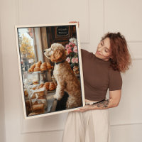 Goldendoodle dans l'art de la boulangerie français