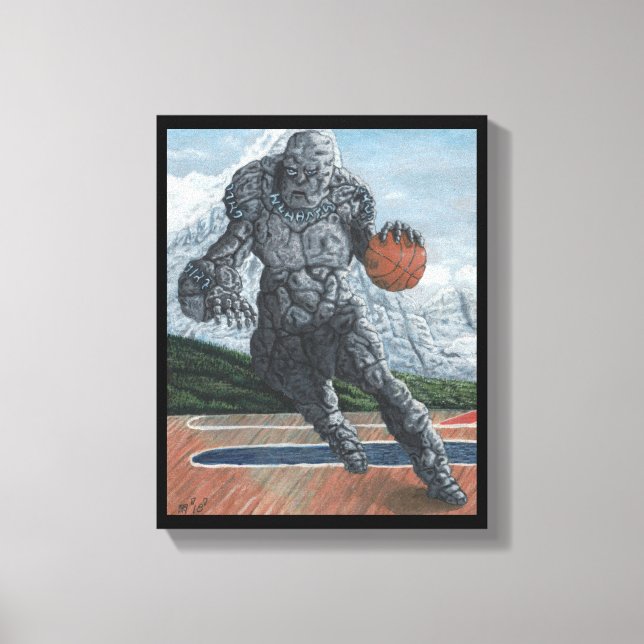 Toile Golem Jouer Basketball Imaginaire Art Canvas Impri (Recto)