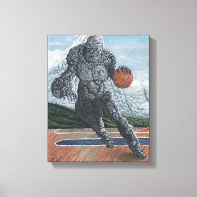 Toile Golem Jouer Basketball Imaginaire Art Canvas Impri (Recto)