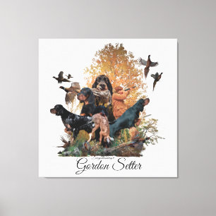 Toile Gordon Setter, saison de chasse