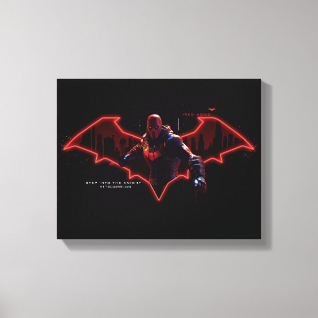 Toile Gotham Chevaliers Hood rouge dans le logo (Recto)