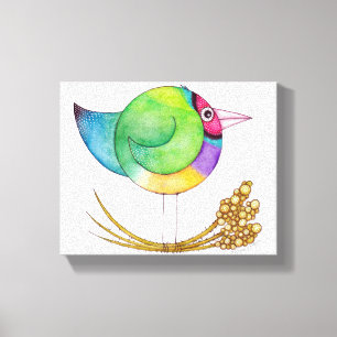 Toile Gouldian Finch