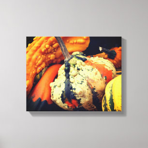 Toile Gourmes Décoratives Colorées Vers L'Automne