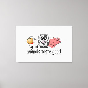 Toile Goût d'animaux bon - conception drôle de mangeur