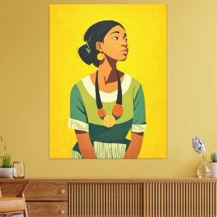 Toile Grace en vert et or