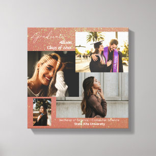 Toile Graduate Classe de photo Collage Parties scintilla
