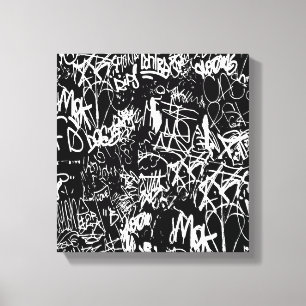 Toile Graffiti Abstrait Collage Motif d'impression