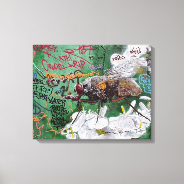 Toile Graffiti insect (Recto)