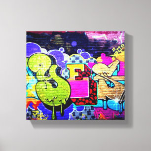 Toile Graffiti Oui