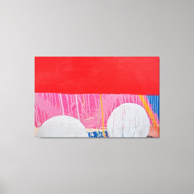 Toile Graffiti rouge et blanc - Collection Art de rue (Recto)