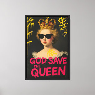 Toile Graffiti Royal Punk Queen Canvas Art