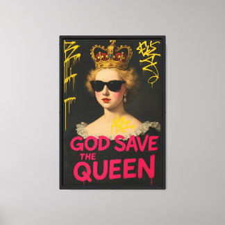 Toile Graffiti Royal Punk Queen Canvas Art