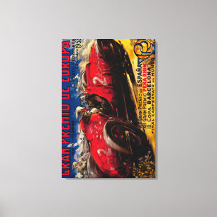 Toile Gran Premio De Europa Poster Vintage Europe