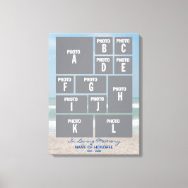 Toile Grand collage de photos commémoratives avec océan