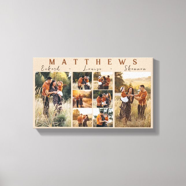 Toile Grand format de photo de famille (Recto)