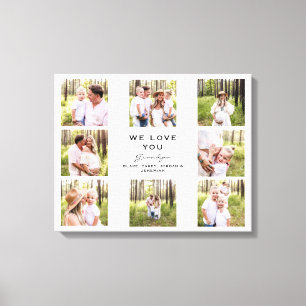 Toile Grand-père Nous t'aimons Photo Collage Canvas Impr