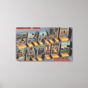 Toile Grand Rapids, Minnesota - grandes scènes de lettre