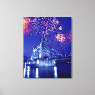 Toile Grande-Bretagne, Londres. Feux d'artifice au-dessu