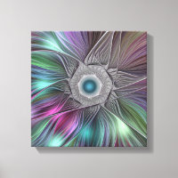 Grande Fleur colorée Abstraite Trippy Fractal Art