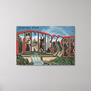 Toile Grande lettre ScenesTennessee du Tennessee