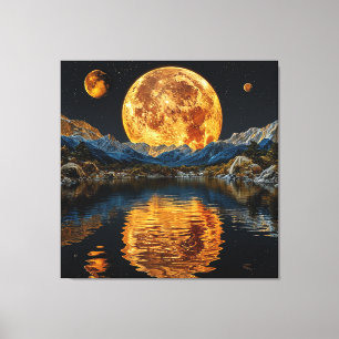 Toile Grande lune lumineuse