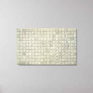Toile Grande plaque avec l'écriture idéographique du T