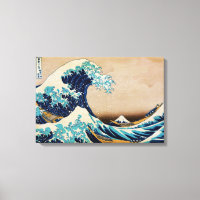 Grande vague par Hokusai Panneau triple japonais