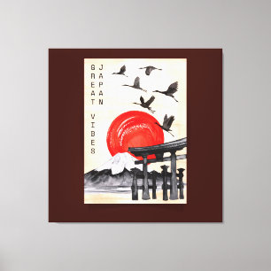 Toile Grande Vibes Japon Style japonais Art