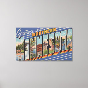 Toile Grandes scènes de lettre du Minnesota (du nord) -