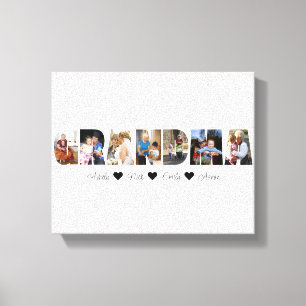 Toile Grandma Photo Collage Canvas 7 Photos