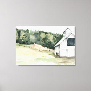 Toile Grange de blanc d'aquarelle