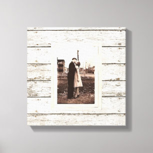 Toile grange vintage rustique grange en bois mariage