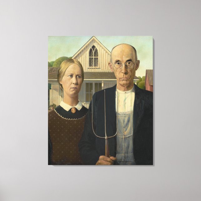 Toile Grant Wood - gothique américain (Recto)