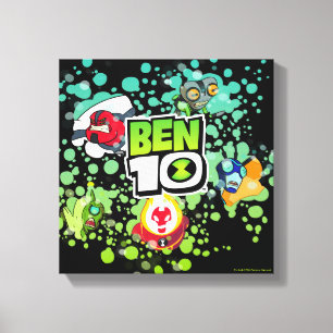 Toile Graphique de bulles de formes Aliens Ben 10