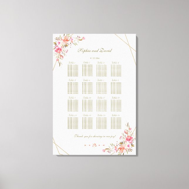 Toile Graphique de siège de Parties scintillant en or fl (Recto)