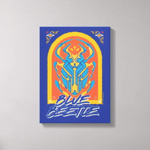 Toile Graphique de Talavera de scarabée bleu