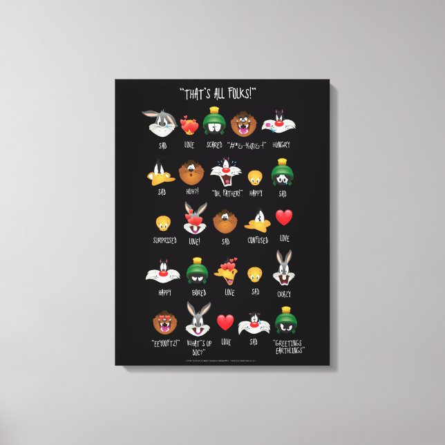 Toile Graphique Emoji LOONEY TUNES™ (Recto)