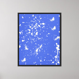 Toile Graphisme de tache de peinture blanche éclaboussur
