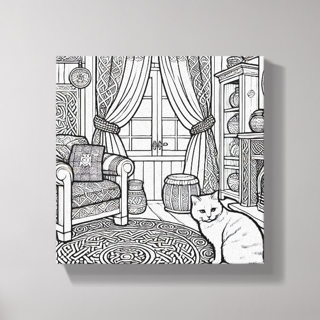 Toile Gras et facile Cat #2 Canvas Print (Recto)