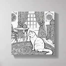 Toile Gras et facile Chat #10