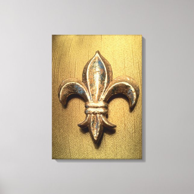 Toile Gras Gold Fleur de lis (Recto)