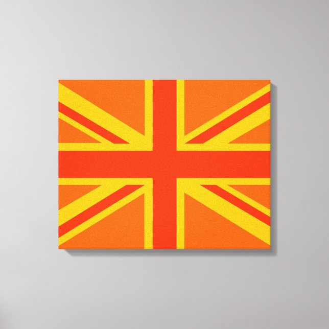 Toile Gras orange Union Jack Britanniques Drapeau Swag (Recto)