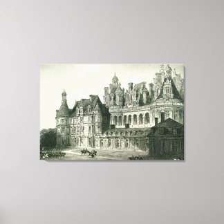 Toile Gravure historique du Château Chambord Thomas Allo