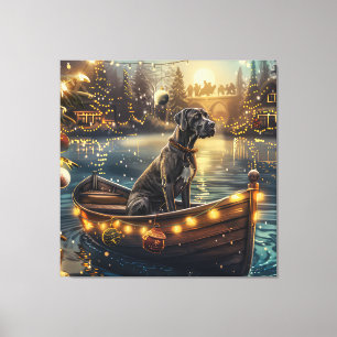 Toile Great Dane Christmas Festive Voyage