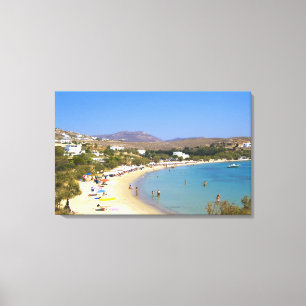 Toile Grèce, île de Paros, Krios Beach vue d'en haut