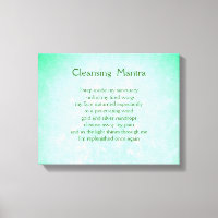 Toile Green Blue Inspirational Energy Cleansing