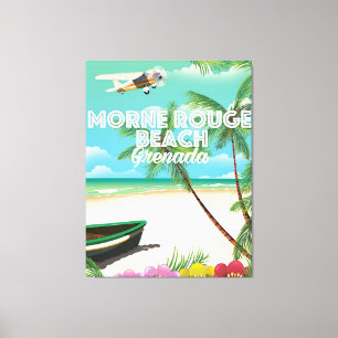 Toile Grenada Morne Rouge Beach Affiche de voyage