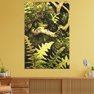 Toile Grenouille Art Nouveau hollandaise dans l'arbre