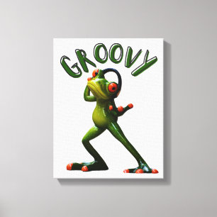 Toile Grenouille verte super